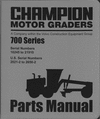 Thumbnail Champion Grader Series 700, Parts Manual Thumbnail Champion Grader Series 700, Parts Manual